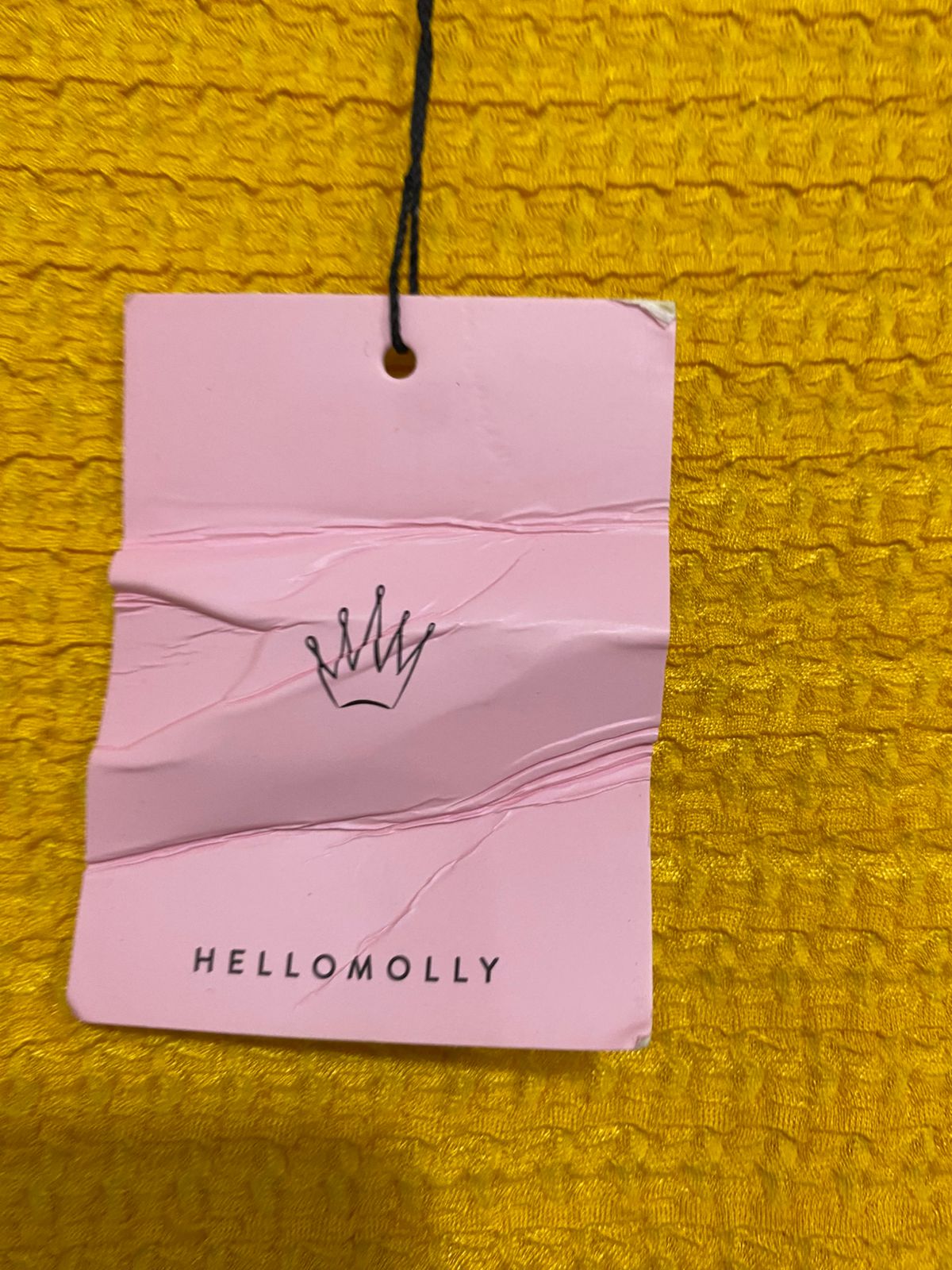 HELLO MOLLY |M| BUST 14| A33| MUSTARD YELLOW TEXTURED RACERBACK CROP TOP