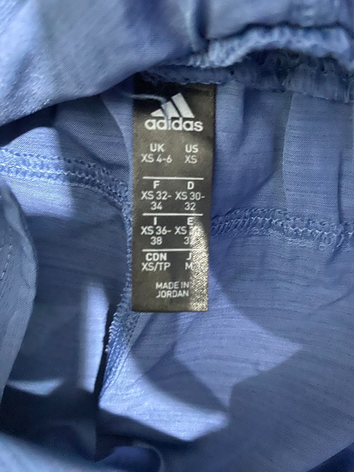 ADIDAS |XS| WAIST 26| A33| BLUE HEATHERED ACTIVE RUNNING SHORTS