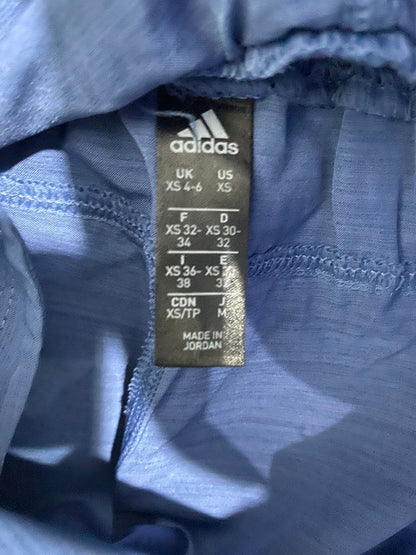 ADIDAS |XS| WAIST 26| A33| BLUE HEATHERED ACTIVE RUNNING SHORTS