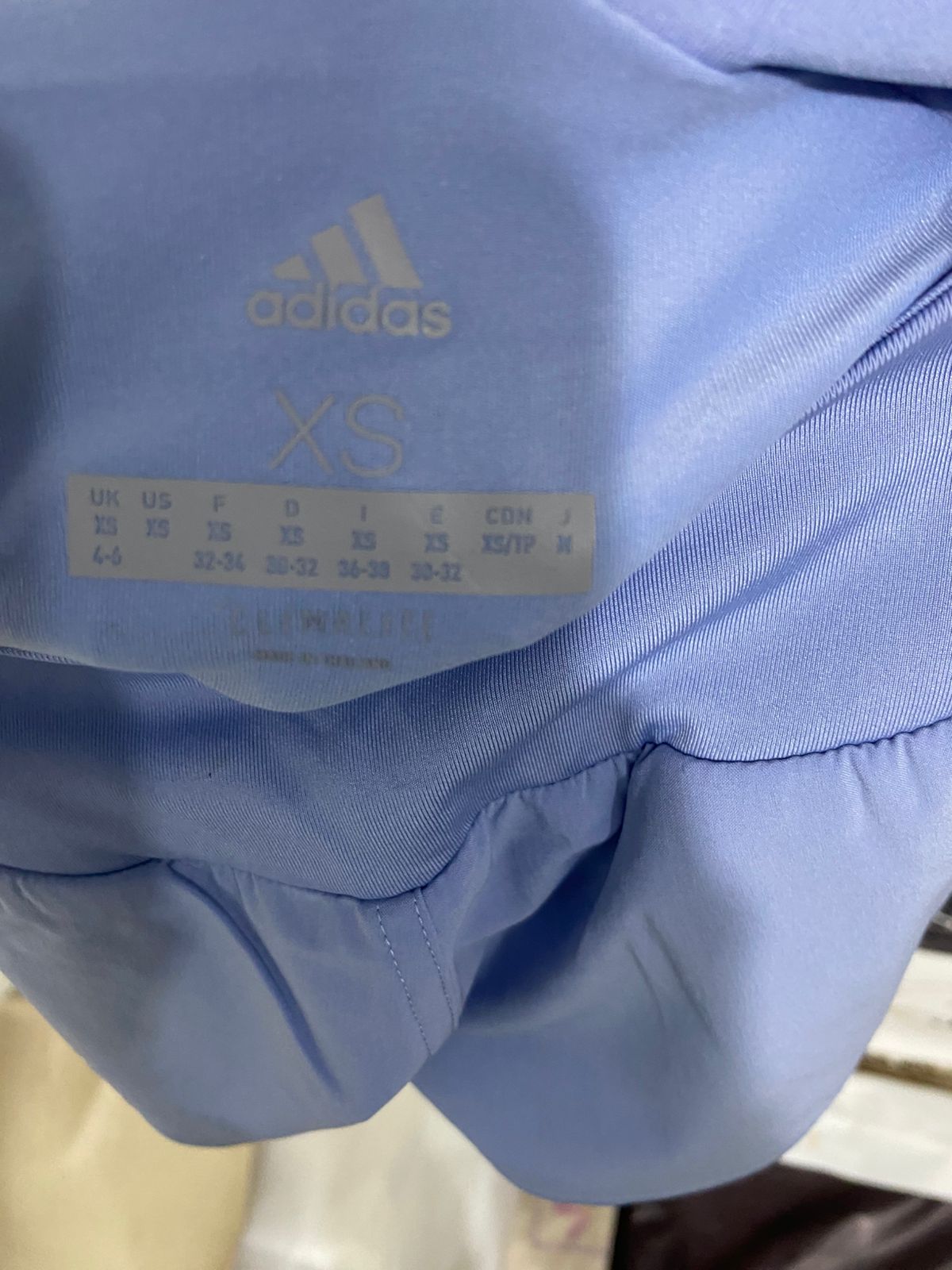 ADIDAS |XS| WAIST 26| A33| PERIWINKLE BLUE DUAL-LAYER ACTIVE RUNNING SHORTS
