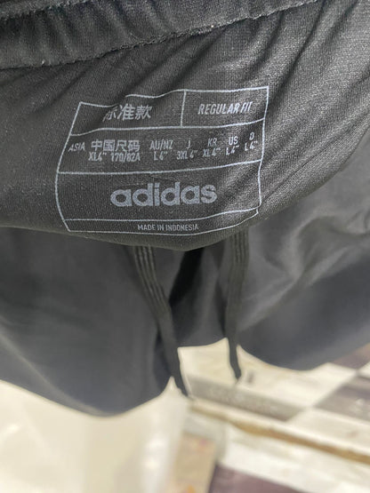 ADIDAS |XL| WAIST 33| A33| BLACK & WHITE STRIPED-TRIM ACTIVE RUNNING SHORTS