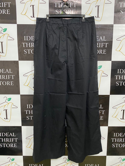 CALLI |XXL| WAIST 36| A33| BLACK TAILORED WIDE-LEG TROUSERS