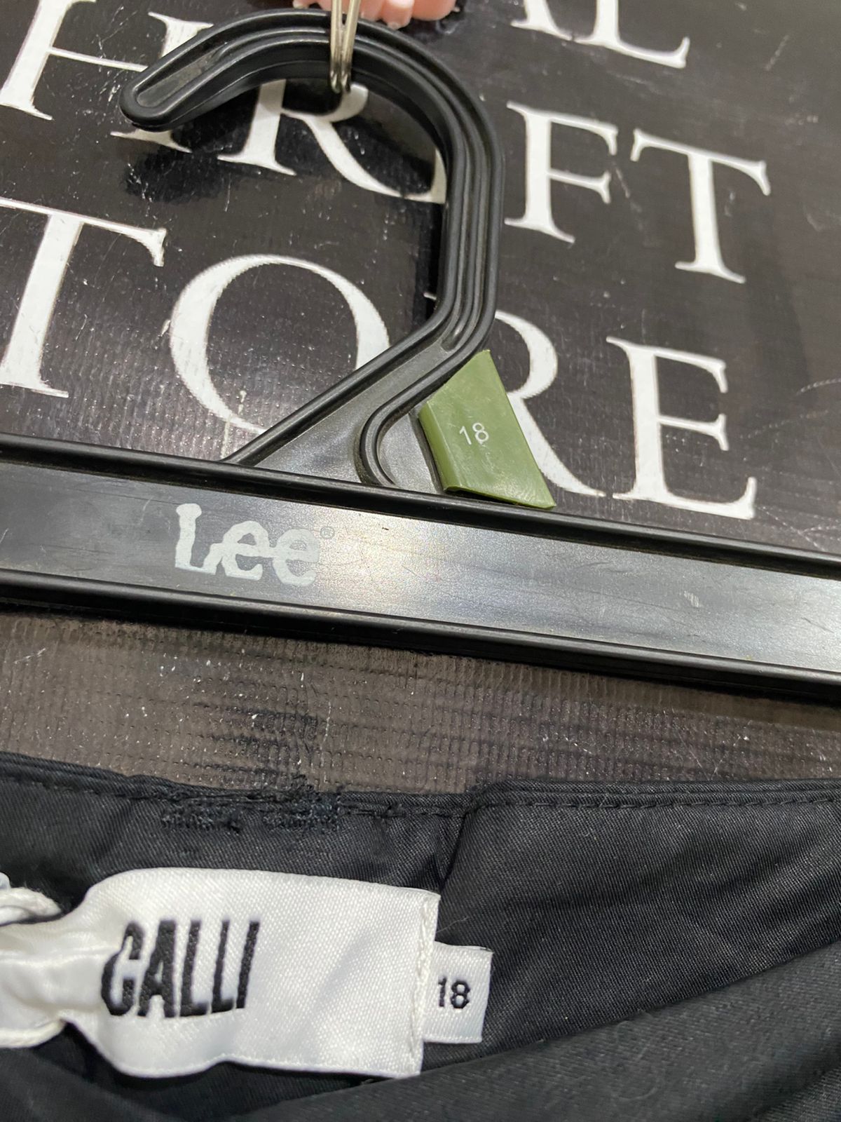 CALLI |XXL| WAIST 36| A33| BLACK TAILORED WIDE-LEG TROUSERS