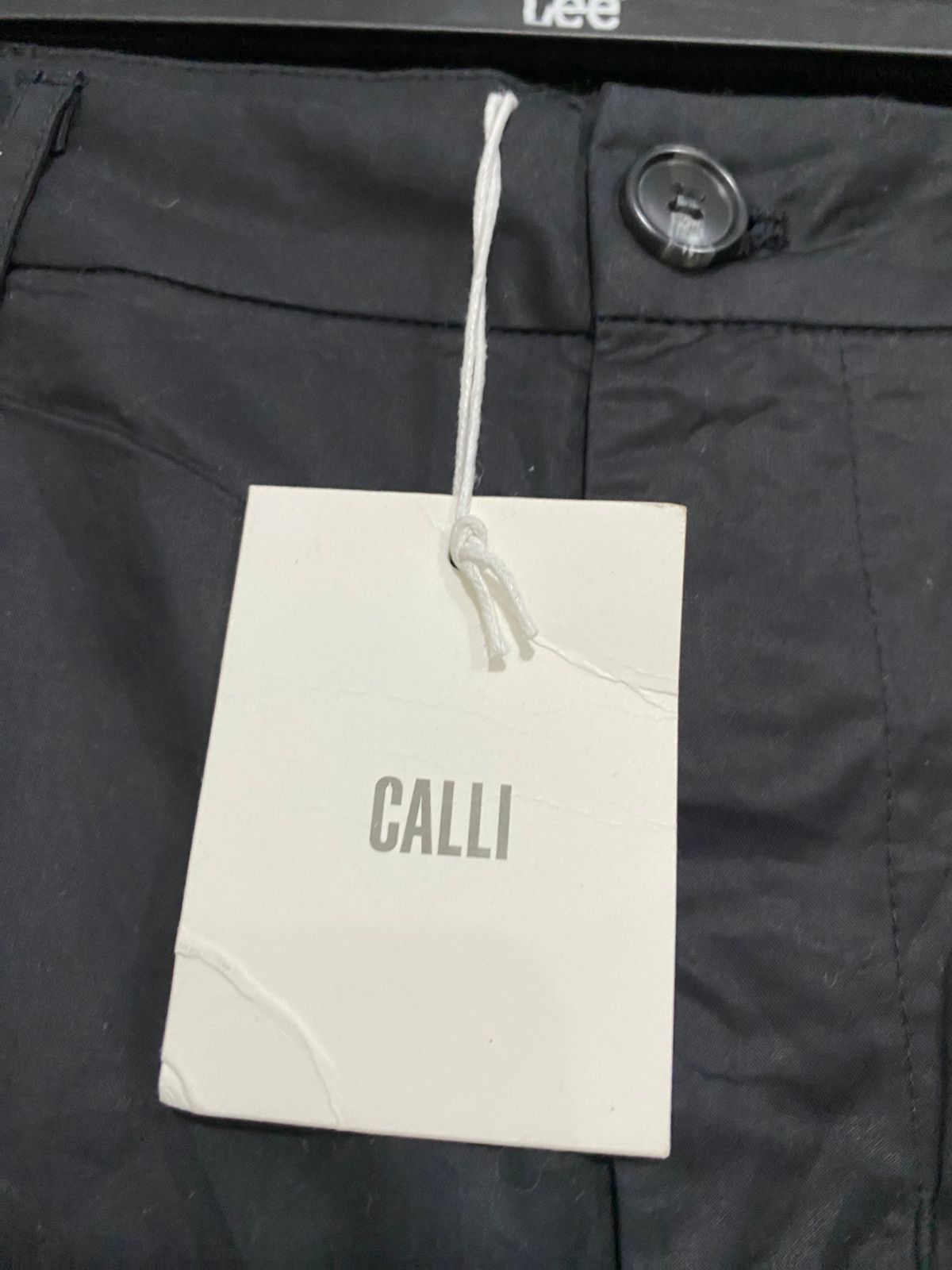 CALLI |XXL| WAIST 36| A33| BLACK TAILORED WIDE-LEG TROUSERS