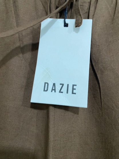 DAZIE |L| WAIST 30| A33| BROWN DRAWSTRING WIDE-LEG LOUNGE PANTS
