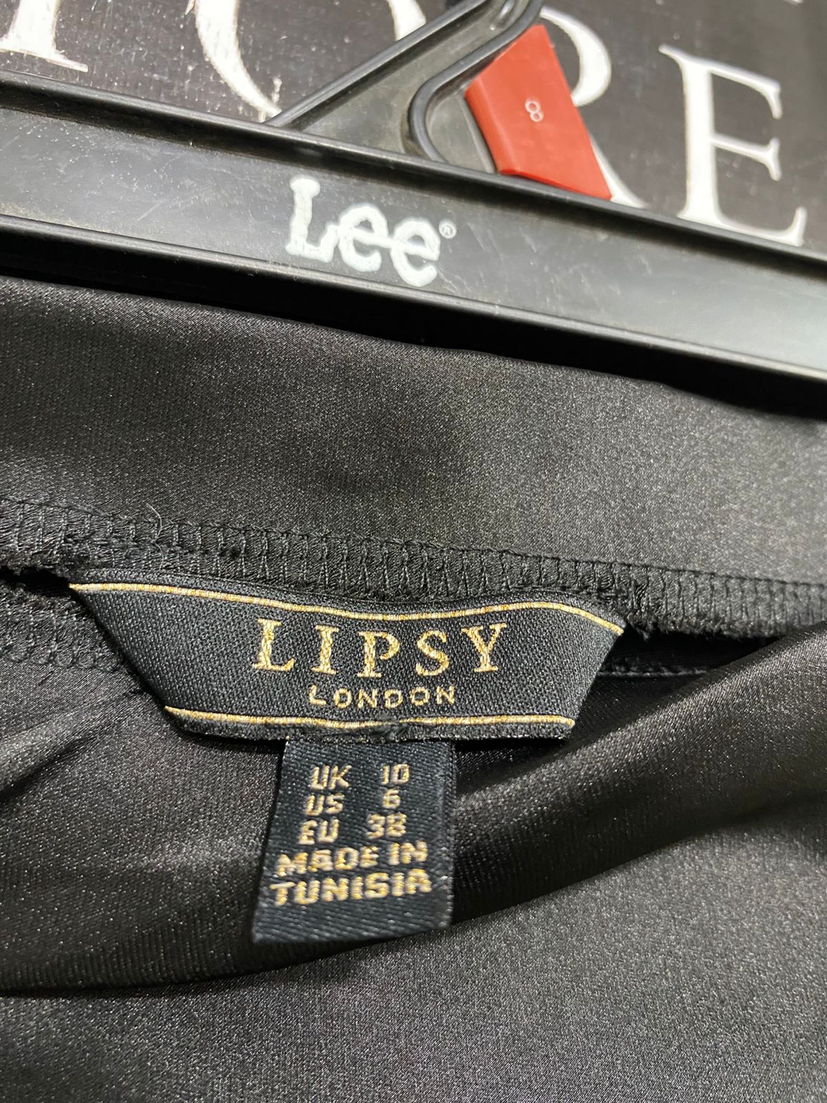 LIPSY |S| WAIST 26| A33| BLACK SATIN BUTTON-ACCENT SLIT MIDI SKIRT