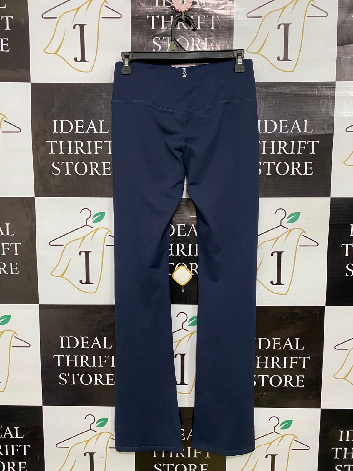 LILYBOD |L| WAIST 26| A33| NAVY BLUE HIGH-WAIST ACTIVE FLARED YOGA PANTS