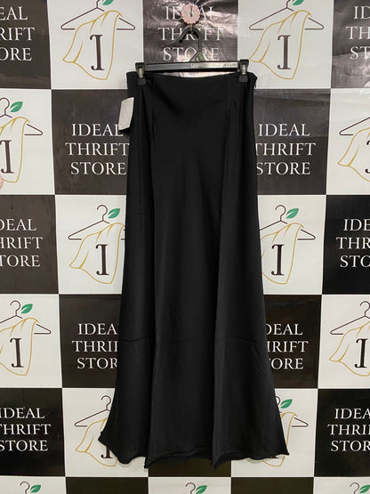 TUSSAH |M| WAIST 28| A33| BLACK HIGH-WAIST FLUID MAXI SKIRT