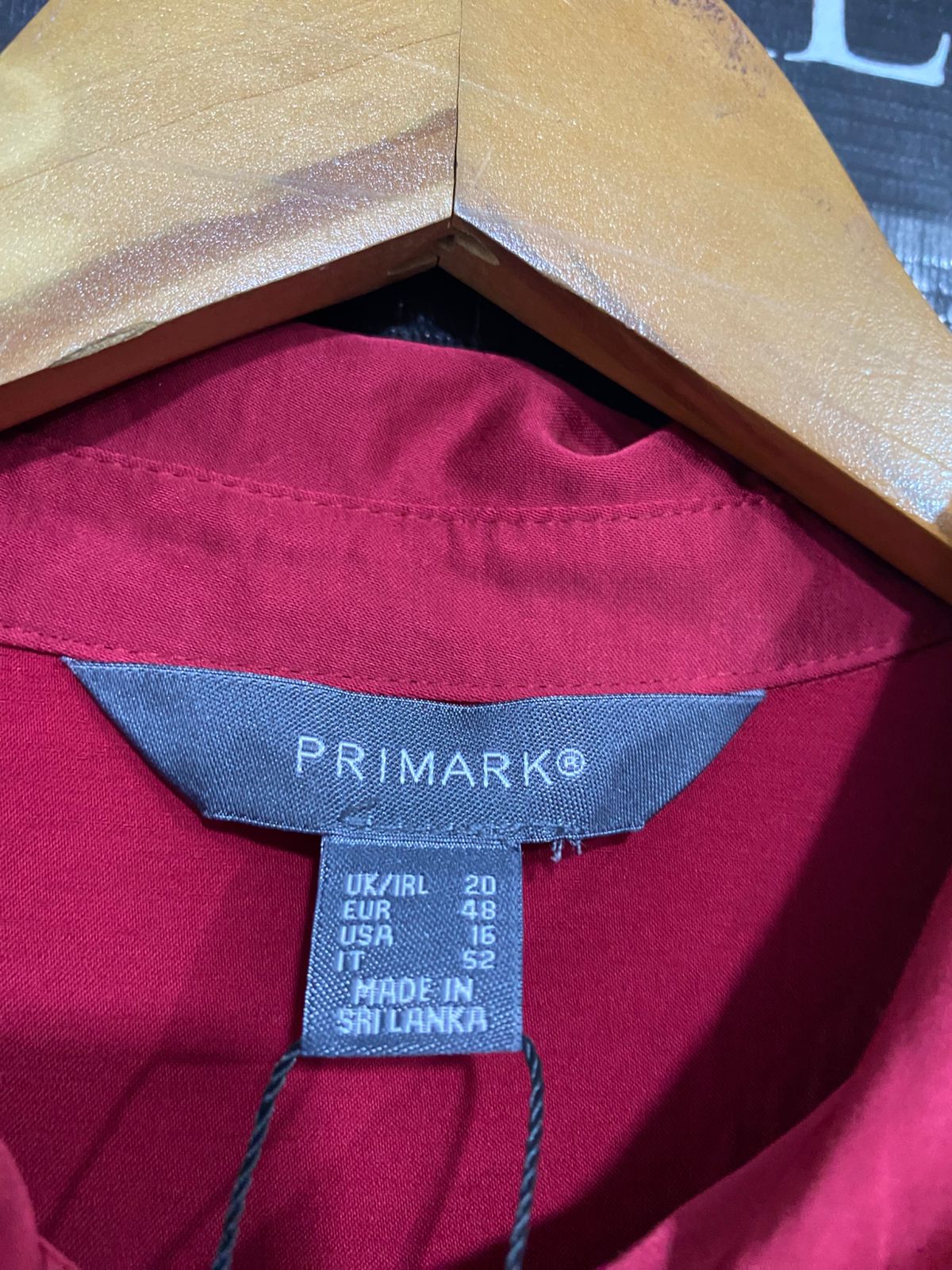 PRIMARK |XL| BUST 24| A33| CRIMSON SATIN OVERSIZED BUTTON-UP SHIRT DRESS