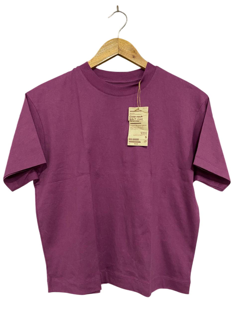 COTTON ON |S| BUST 19| A34| MAUVE / PURPLE RELAXED-FIT CREWNECK JERSEY T-SHIRT
