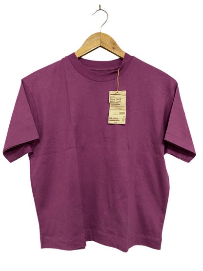 COTTON ON |S| BUST 19| A34| MAUVE / PURPLE RELAXED-FIT CREWNECK JERSEY T-SHIRT