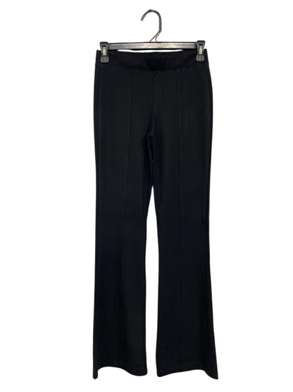 ANKO |XS| WAIST 25| A34| BLACK HIGH-WAISTED SEAMED FLARED TROUSERS