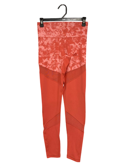 ADIDAS |S| WAIST 26| A34| CORAL CAMO & MESH ACCENT ATHLETIC LEGGINGS