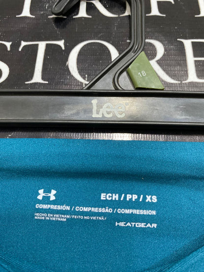 UNDER ARMOUR |XS| WAIST 22| A34| TEAL HIGH-WAISTED ATHLETIC LEGGINGS
