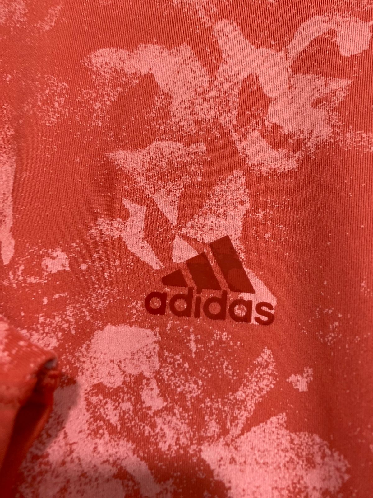 ADIDAS |S| WAIST 26| A34| CORAL CAMO & MESH ACCENT ATHLETIC LEGGINGS