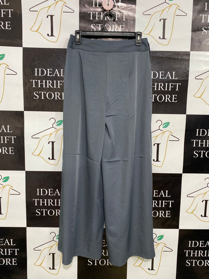 SHEIN |M| WAIST 26| A34| SLATE GREY HIGH-WAISTED WIDE-LEG TAILORED TROUSERS
