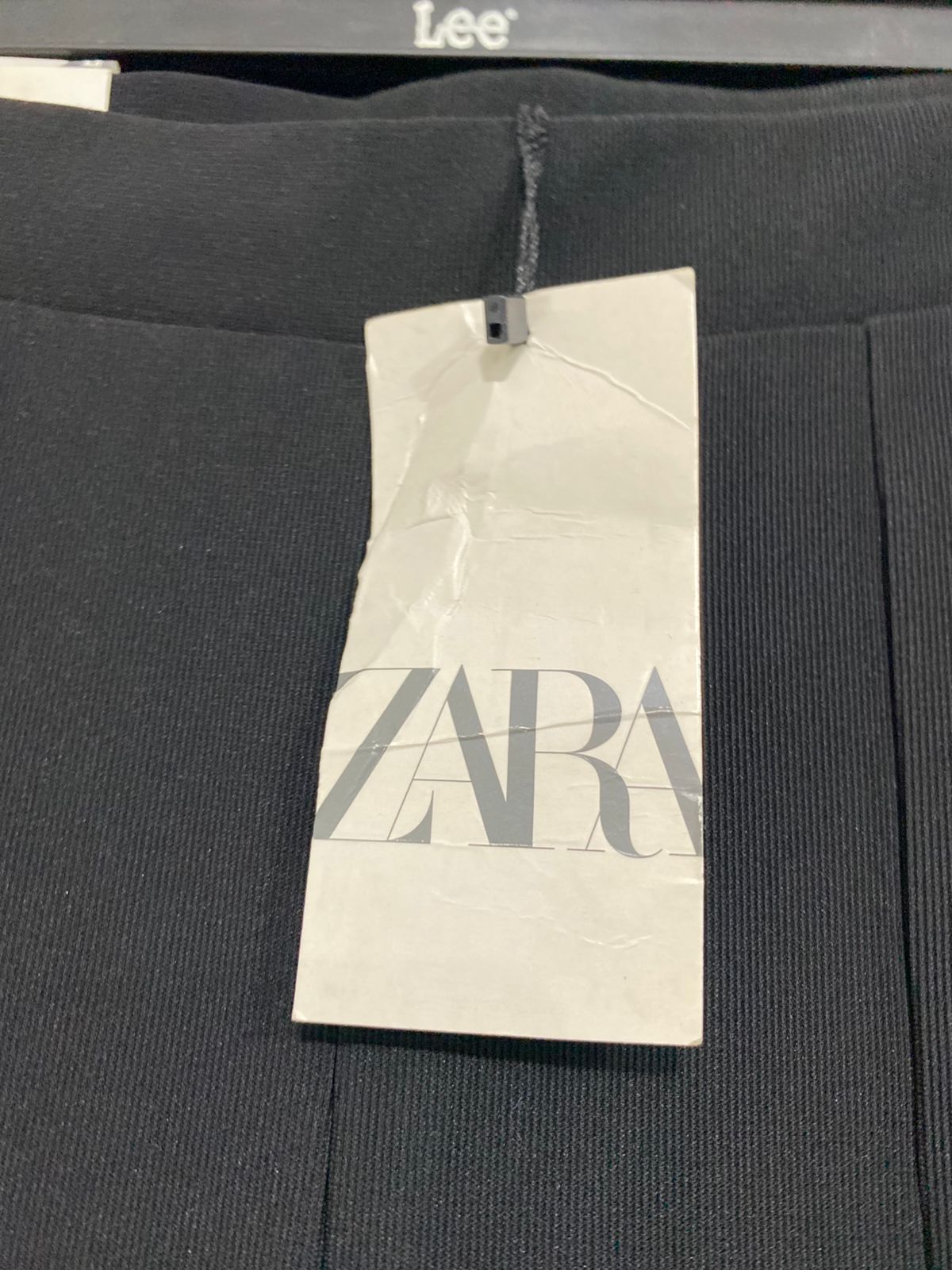 ZARA |M| WAIST 26| A34| BLACK HIGH-WAISTED FRONT-SLIT TAILORED TROUSERS
