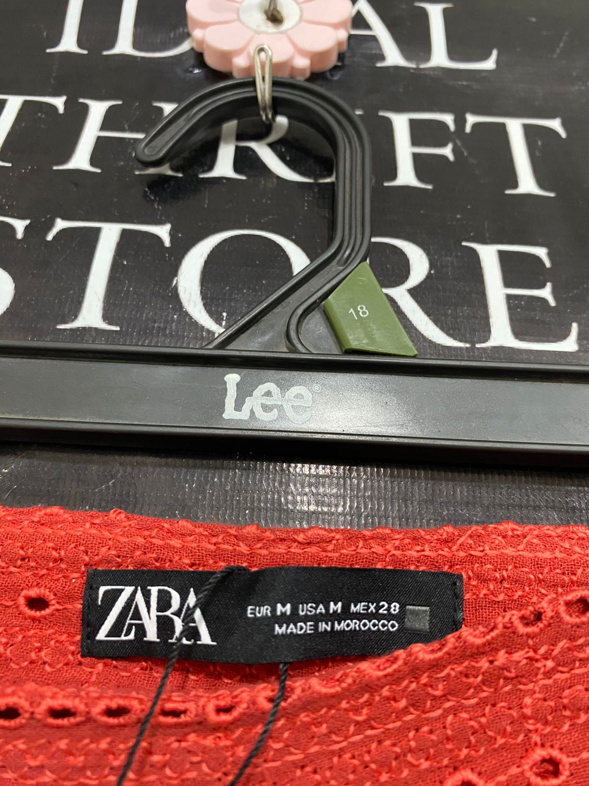 ZARA |M| WAIST 29| A34| RUST ORANGE CROCHET EYELET LACE WIDE-LEG TROUSERS