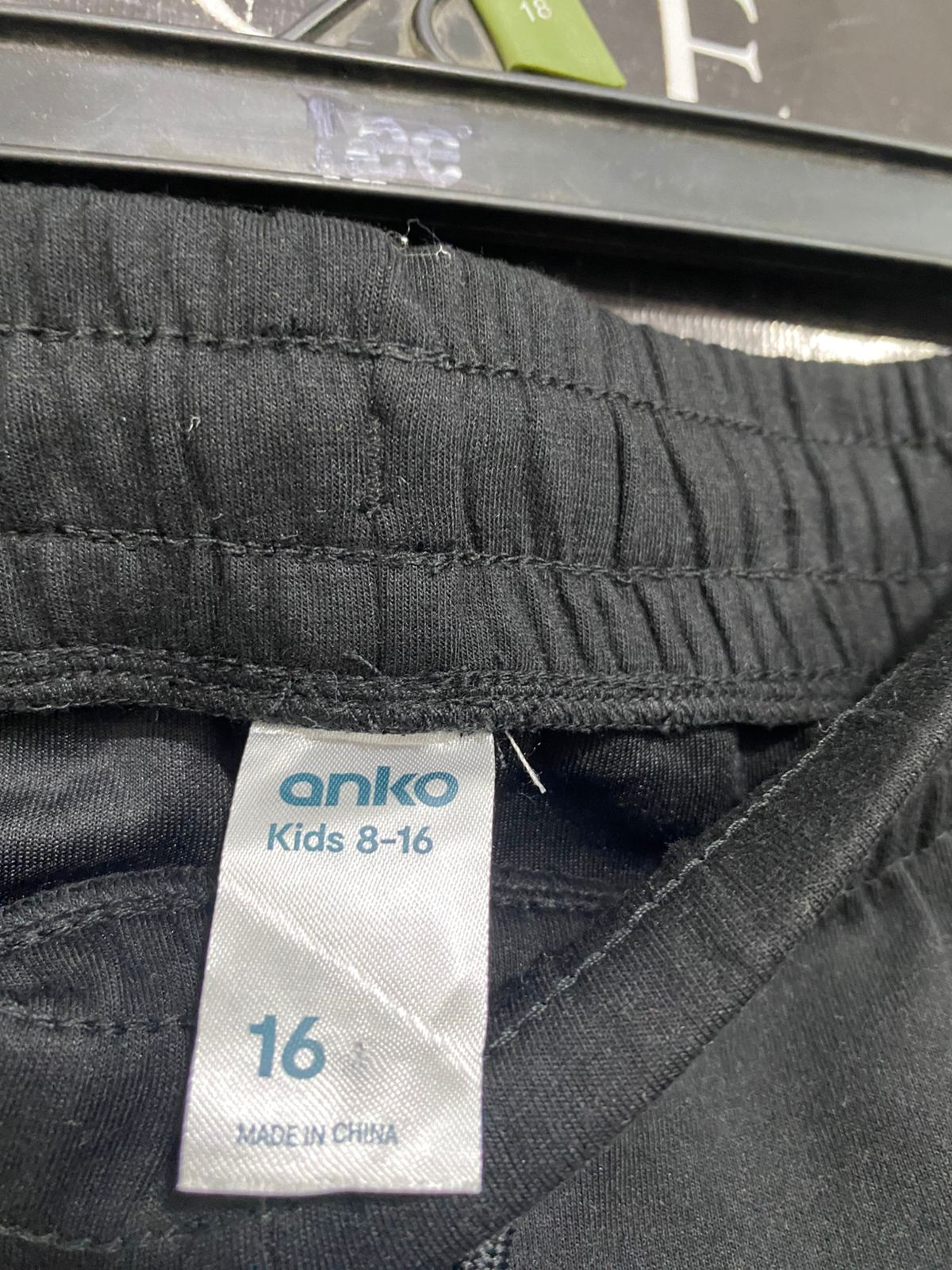ANKO |L| WAIST 30| A34| BLACK & WHITE SIDE-STRIPE ELASTIC-WAIST WIDE-LEG TRACK TROUSERS