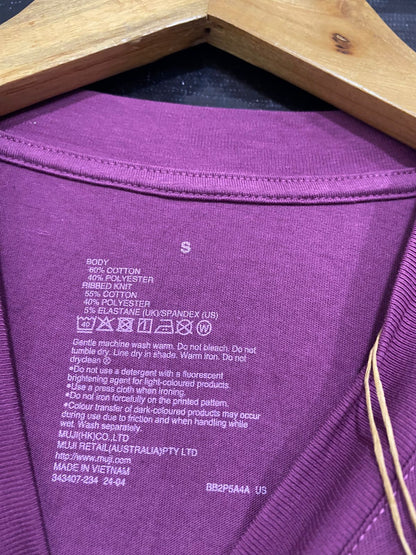 COTTON ON |S| BUST 19| A34| MAUVE / PURPLE RELAXED-FIT CREWNECK JERSEY T-SHIRT
