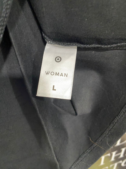 TARGET ACTIVE |L| BUST 18| A34| BLACK AUSTRALIAN COTTON SCOOP-NECK BASIC T-SHIRT
