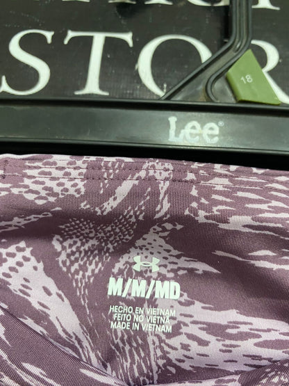 UNDER ARMOUR |M| WAIST 27| A33| MAUVE & PINK ABSTRACT TIE-DYE ACTIVEWEAR LEGGINGS