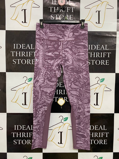 UNDER ARMOUR |M| WAIST 27| A33| MAUVE & PINK ABSTRACT TIE-DYE ACTIVEWEAR LEGGINGS