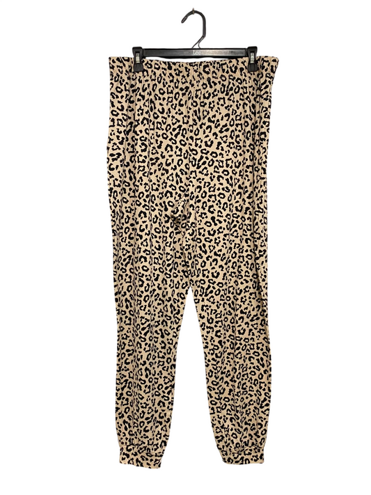 NEW LOOK |XL| WAIST 34| A34| LEOPARD PRINT HIGH-WAISTED STRETCH JOGGER LOUNGE PANTS