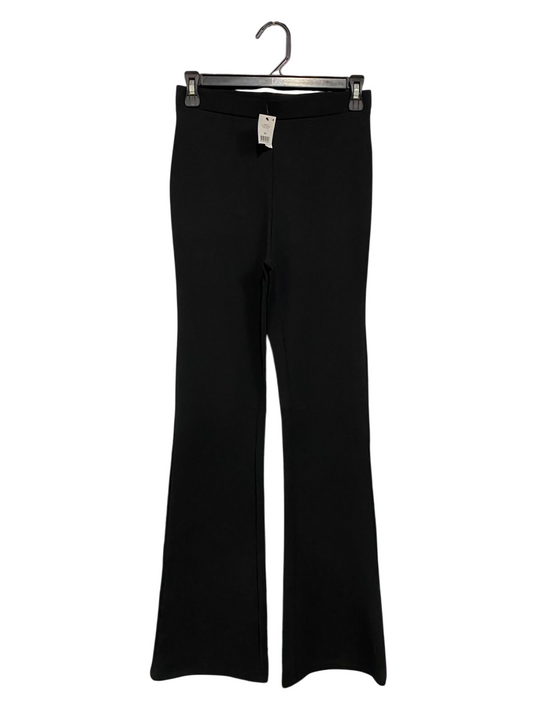 COTTON ON |XS| WAIST 26| A34| BLACK HIGH-WAISTED STRETCH FLARE TROUSERS