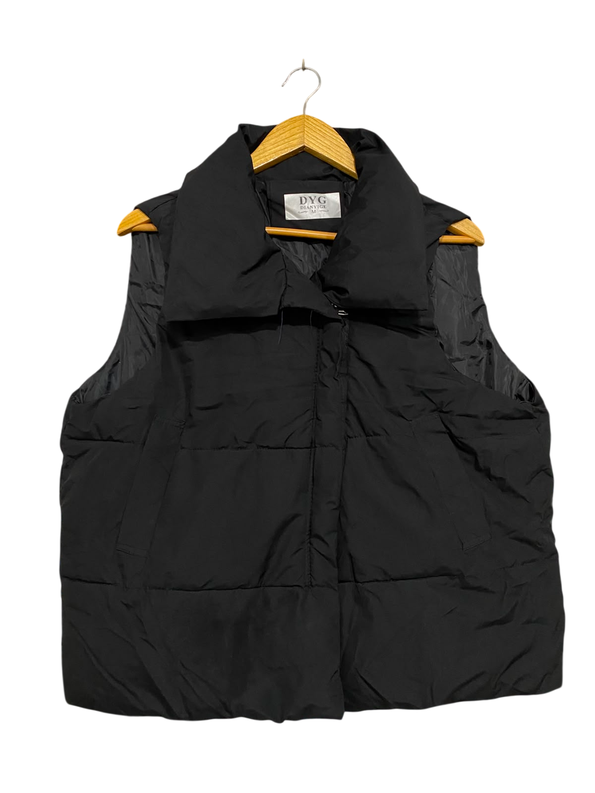 DIANYIGE |M| BUST 23| A35| BLACK OVERSIZED PUFFER VEST