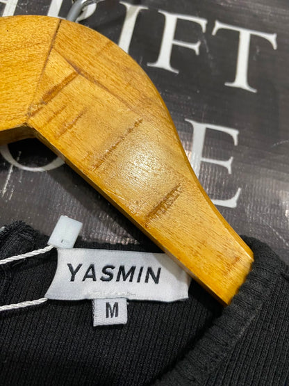 YASMIN |M| BUST 16| A35| BLACK LONG-SLEEVE PLEATED-SKIRT MAXI DRESS
