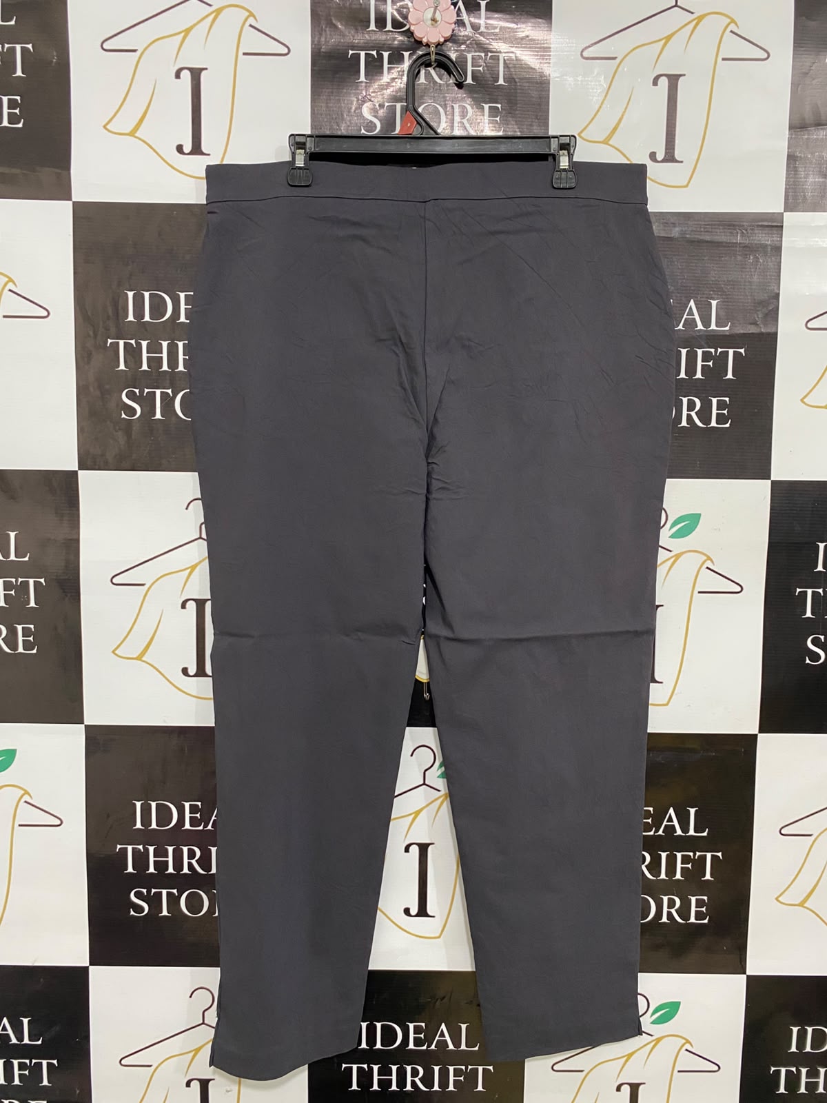 PREVIEW |XL| WAIST 36| A35| CHARCOAL GREY HIGH-WAISTED TAILORED TROUSERS