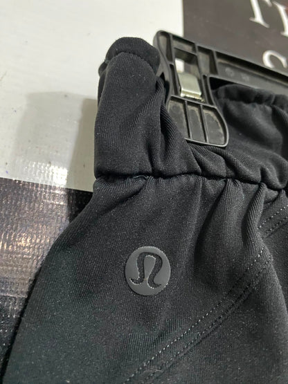 LULULEMON |S| WAIST 26| BLACK PAPERBAG-WAIST DRAWSTRING CASUAL TROUSERS
