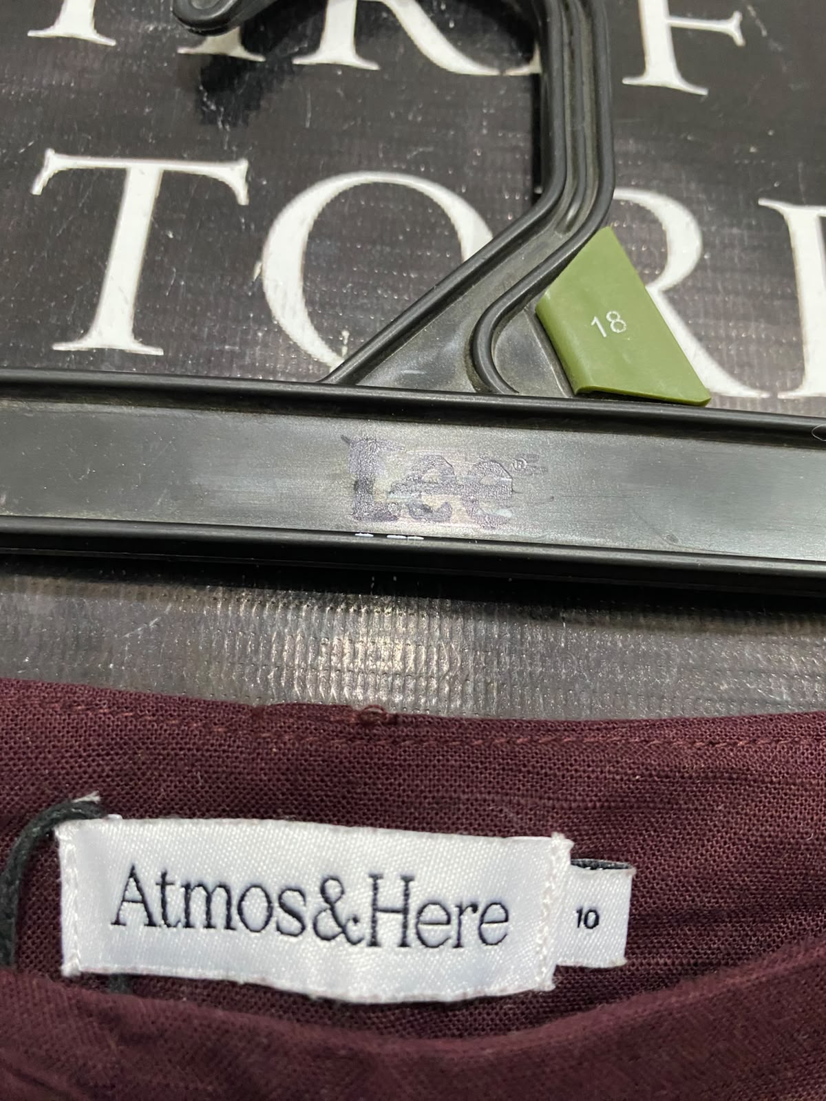 ATMOS & HERE |M| WAIST 28| A35| BURGUNDY HIGH-WAISTED TAILORED WIDE-LEG TROUSERS