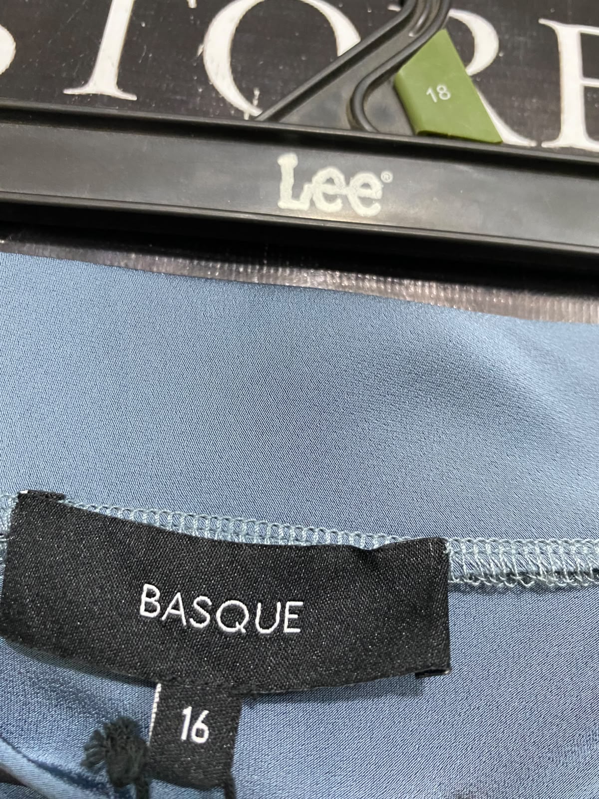 BASQUE |XL| WAIST 34| A35| DUSTY BLUE SATIN MIDI MAXI SKIRT