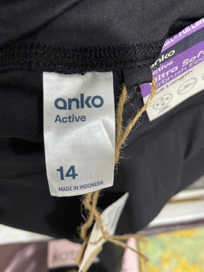 ANKO |M| WAIST 28| A35| BLACK ULTRA-SOFT HIGH-RISE FLARED ACTIVEWEAR YOGA PANTS
