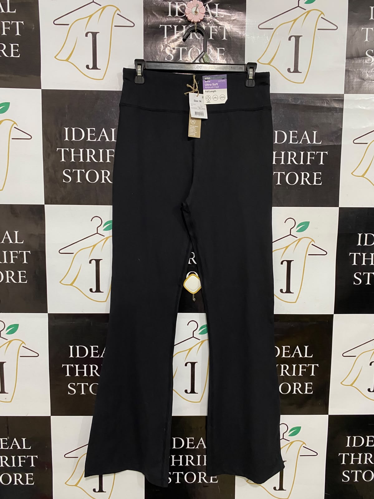 ANKO |M| WAIST 28| A35| BLACK ULTRA-SOFT HIGH-RISE FLARED ACTIVEWEAR YOGA PANTS