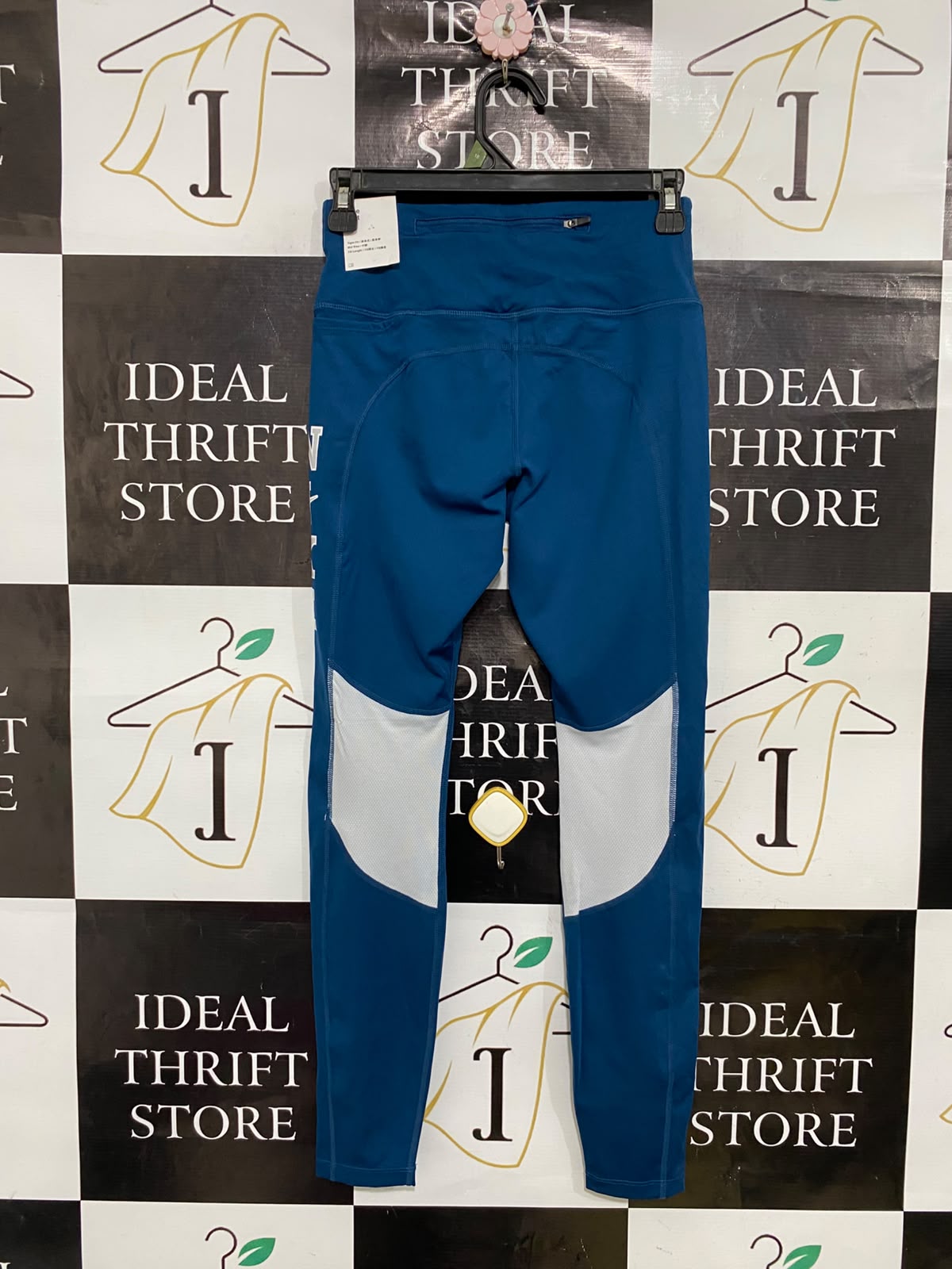 NIKE |S| WAIST 24| A35| BLUE DRI-FIT HIGH-RISE LOGO ACTIVEWEAR LEGGINGS