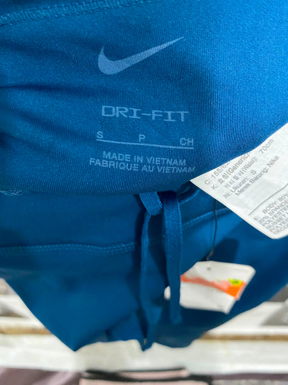 NIKE |S| WAIST 24| A35| BLUE DRI-FIT HIGH-RISE LOGO ACTIVEWEAR LEGGINGS