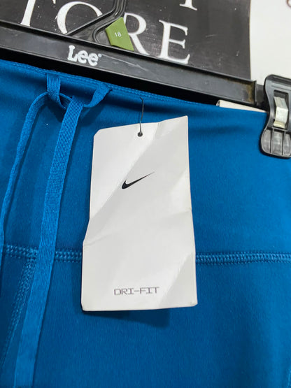 NIKE |S| WAIST 24| A35| BLUE DRI-FIT HIGH-RISE LOGO ACTIVEWEAR LEGGINGS