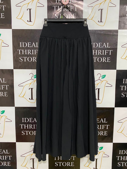 HALARA |S| WAIST 23| A35| BLACK HIGH-WAISTED PLEATED ACTIVEWEAR MAXI SKIRT