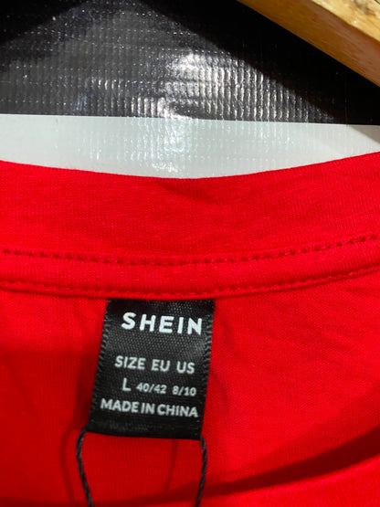 SHEIN |L| BUST 19| A35| RED BASIC SLEEVELESS CROP TANK TOP