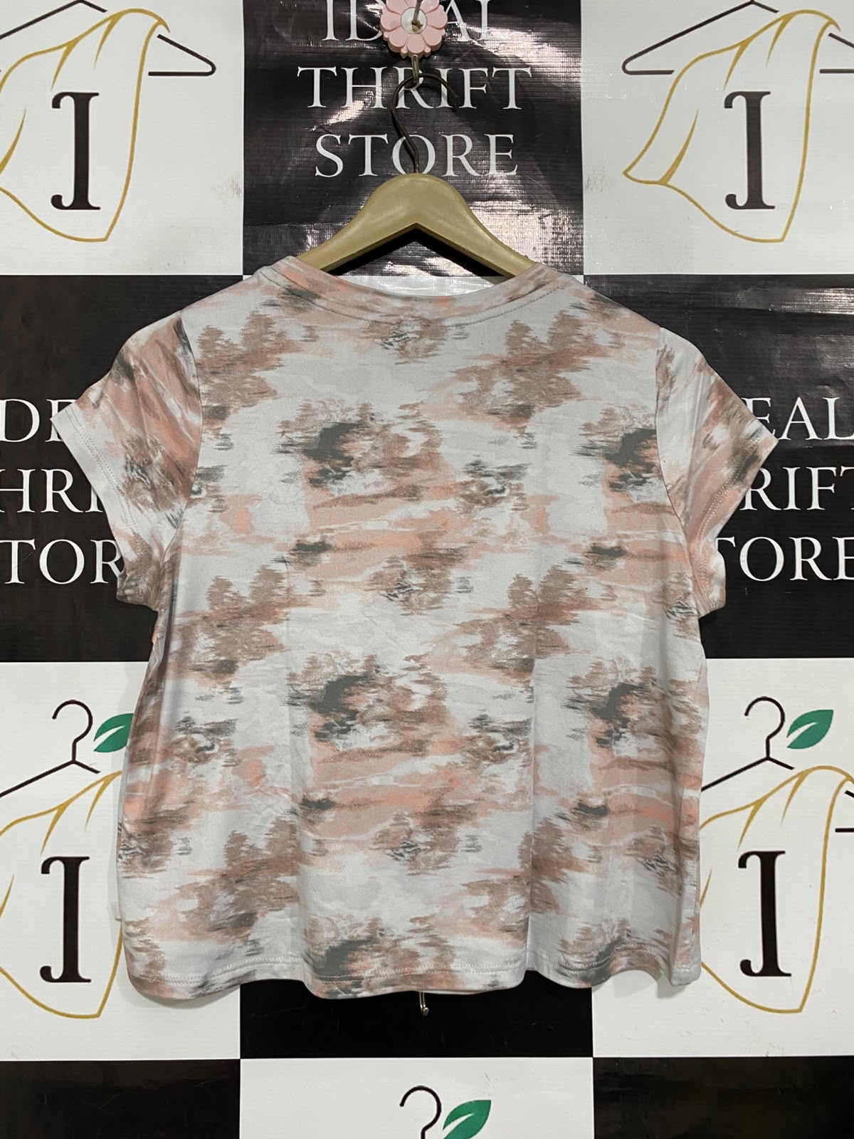 DANSKIN |M| BUST 19| A35| TIE-DYE PRINT "OH SO SOFT" ACTIVEWEAR SHORT-SLEEVE T-SHIRT