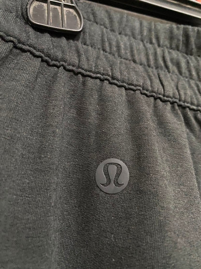 LULULEMON |XS| WAIST 24| BLACK HIGH-WAISTED DRAWSTRING WIDE-LEG ACTIVEWEAR PANTS WITH HEM SLITS