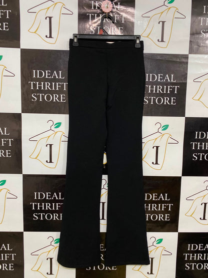 COTTON ON |XS| WAIST 26| A34| BLACK HIGH-WAISTED STRETCH FLARE TROUSERS