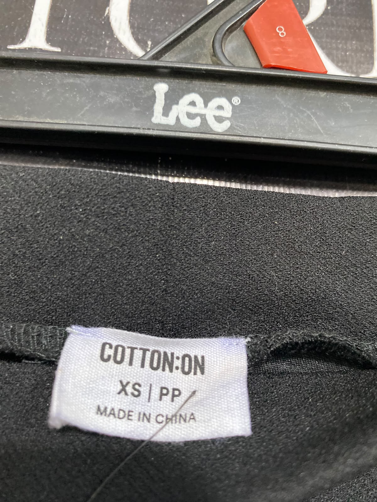 COTTON ON |XS| WAIST 26| A34| BLACK HIGH-WAISTED STRETCH FLARE TROUSERS