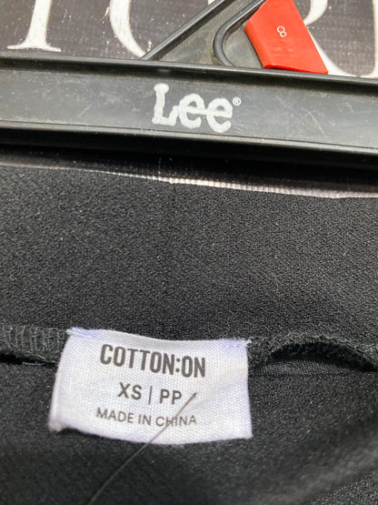 COTTON ON |XS| WAIST 26| A34| BLACK HIGH-WAISTED STRETCH FLARE TROUSERS