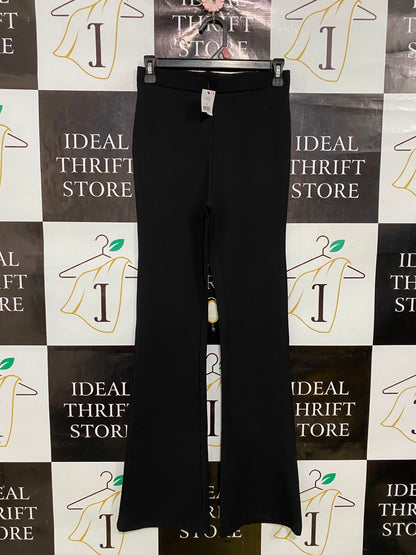 COTTON ON |XS| WAIST 26| A34| BLACK HIGH-WAISTED STRETCH FLARE TROUSERS