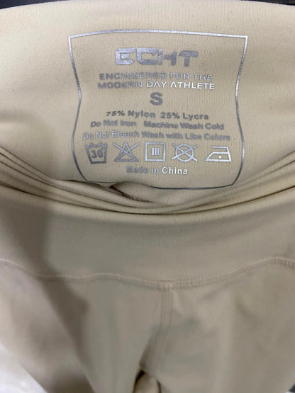 ECHT |S| WAIST 22| A34| BEIGE HIGH-WAISTED PERFORMANCE STRETCH FLARE PANTS