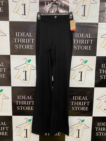 H&M |XS| WAIST 24| A34| SPORT BLACK HIGH-WAISTED PERFORMANCE STRETCH FLARE PANTS